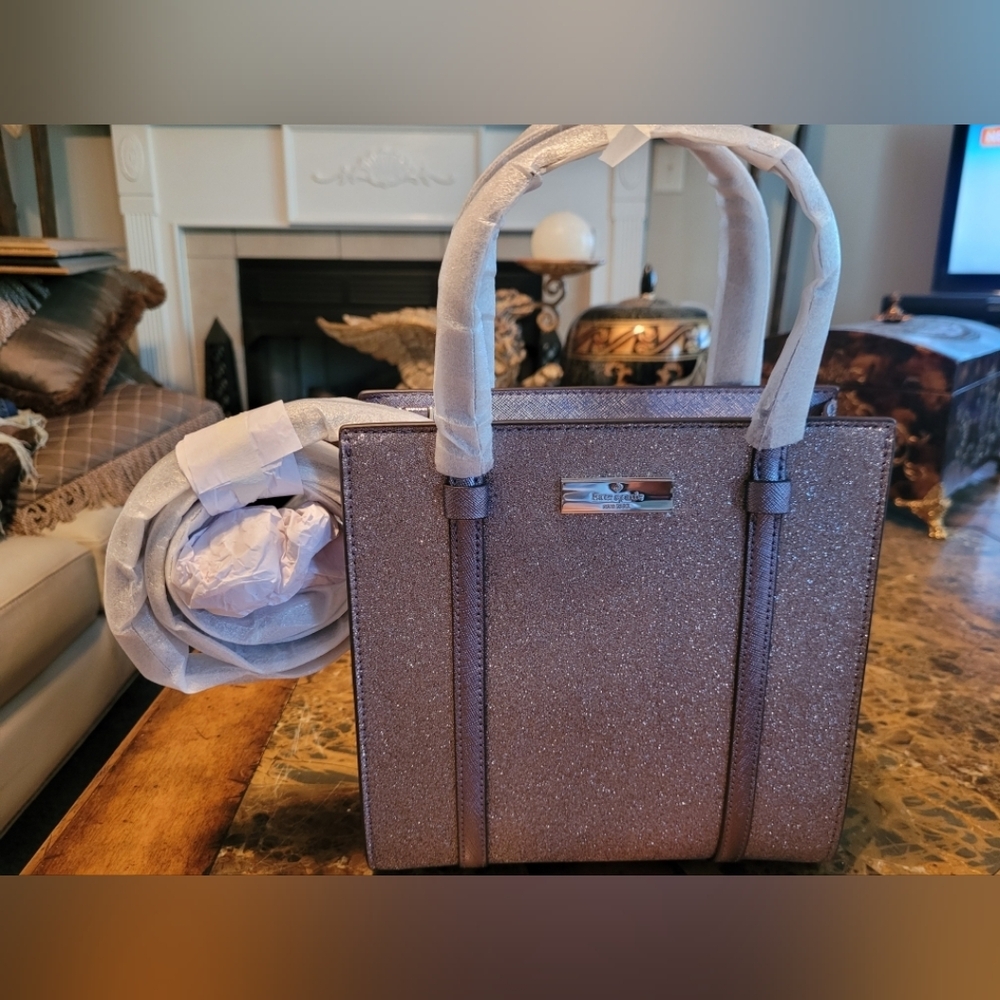 Kate Spade Purple Glitter Tote Bag - Picture 6 of 9